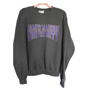 Vtg Champion James Madison JMU Sweatshirt Mens Medium as Preppy Crewneck